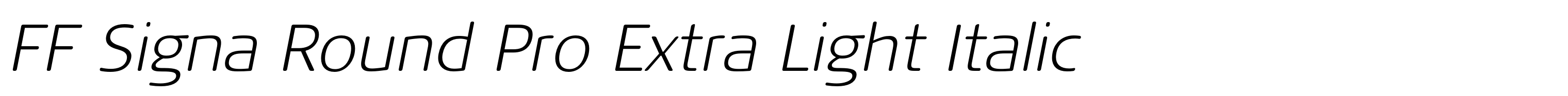 FF Signa Round Pro Extra Light Italic